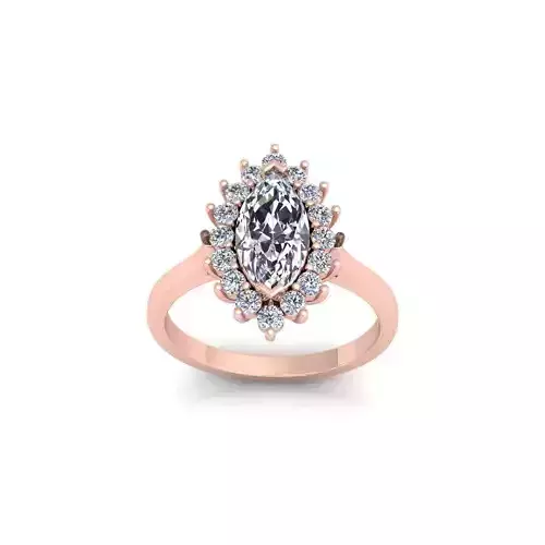 Marquees Diana Diamond Ring 3d Model and Render