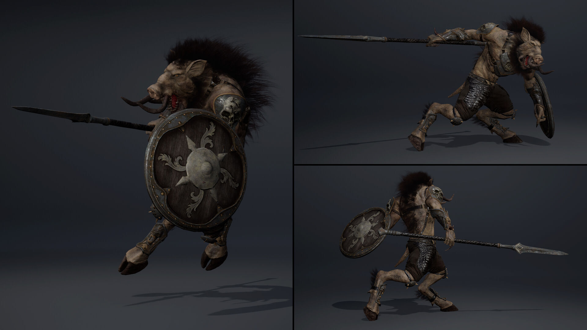 Thunder Spearman Arm2 Brutal Low-poly 3D model_8