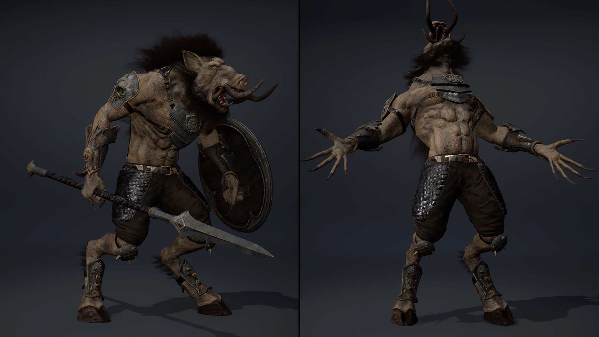 Thunder Spearman Arm2 Brutal Low-poly 3D model_9