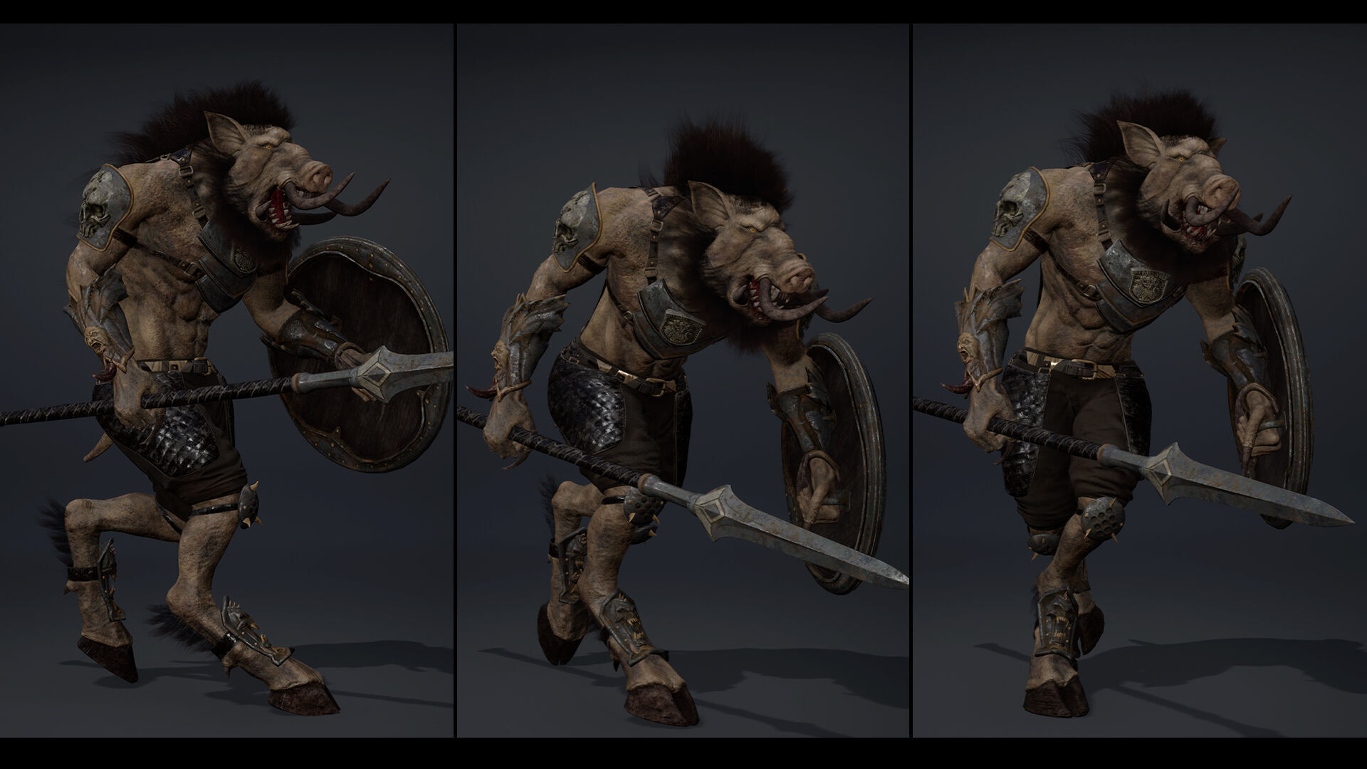 Thunder Spearman Arm2 Brutal Low-poly 3D model_14