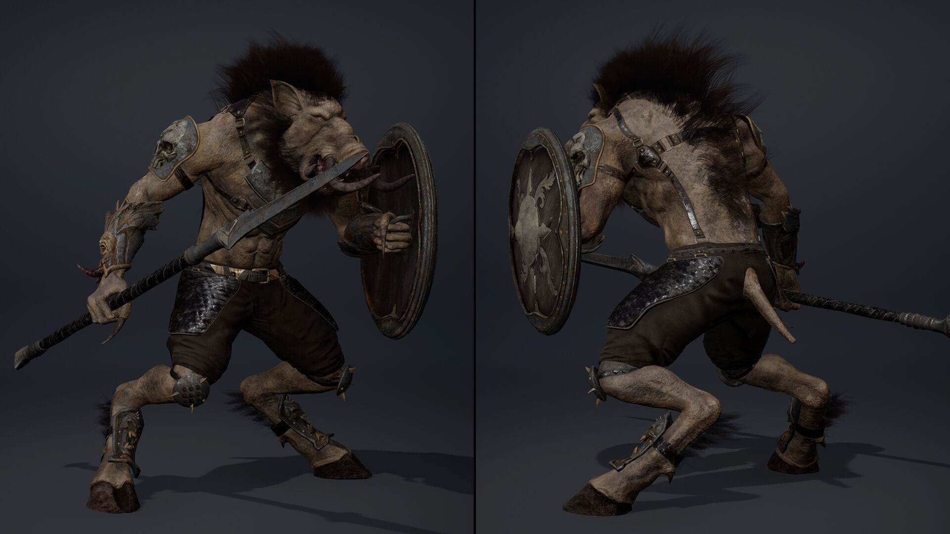 Thunder Spearman Arm2 Brutal Low-poly 3D model_6