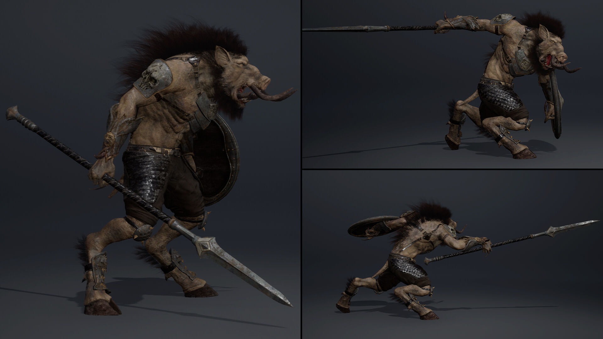 Thunder Spearman Arm2 Brutal Low-poly 3D model_15