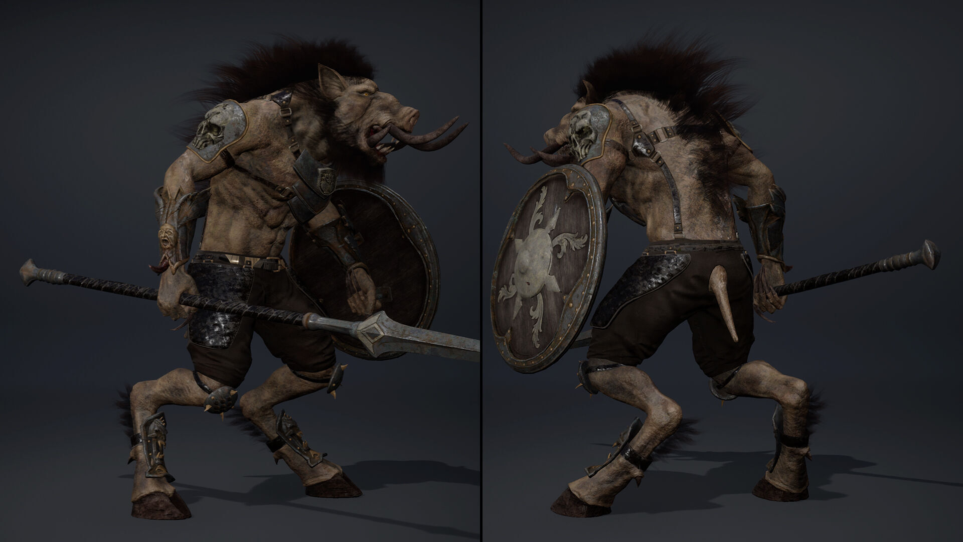 Thunder Spearman Arm2 Brutal Low-poly 3D model_5