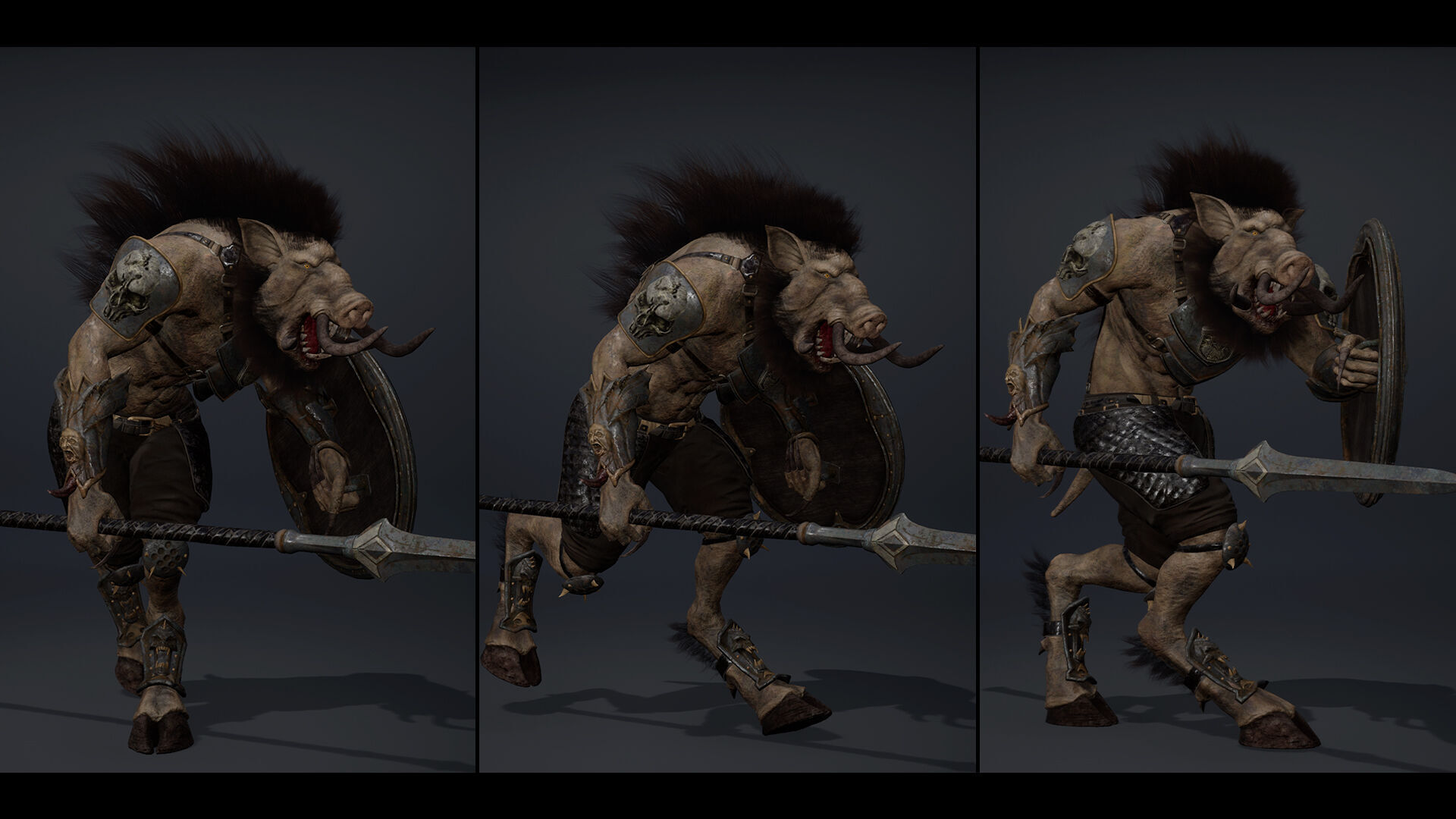 Thunder Spearman Arm2 Brutal Low-poly 3D model_18