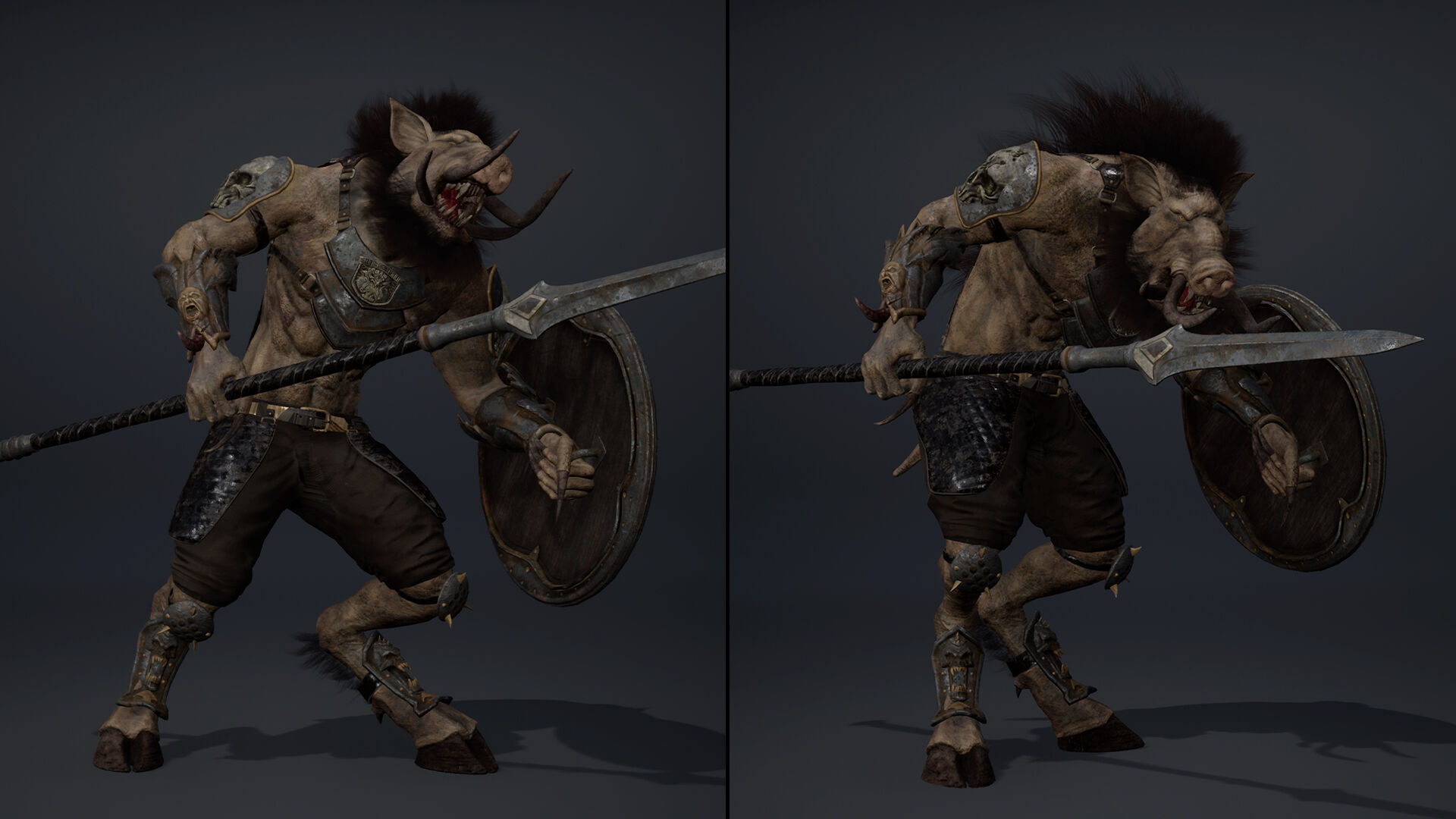 Thunder Spearman Arm2 Brutal Low-poly 3D model_13