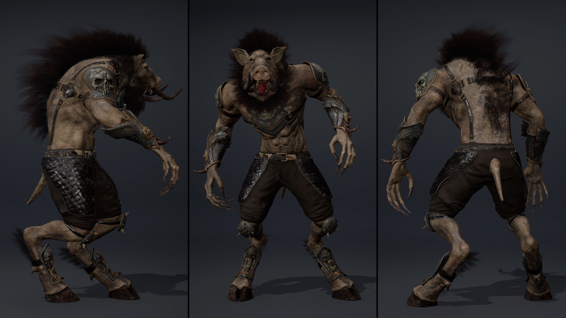 Thunder Spearman Arm2 Brutal Low-poly 3D model_11