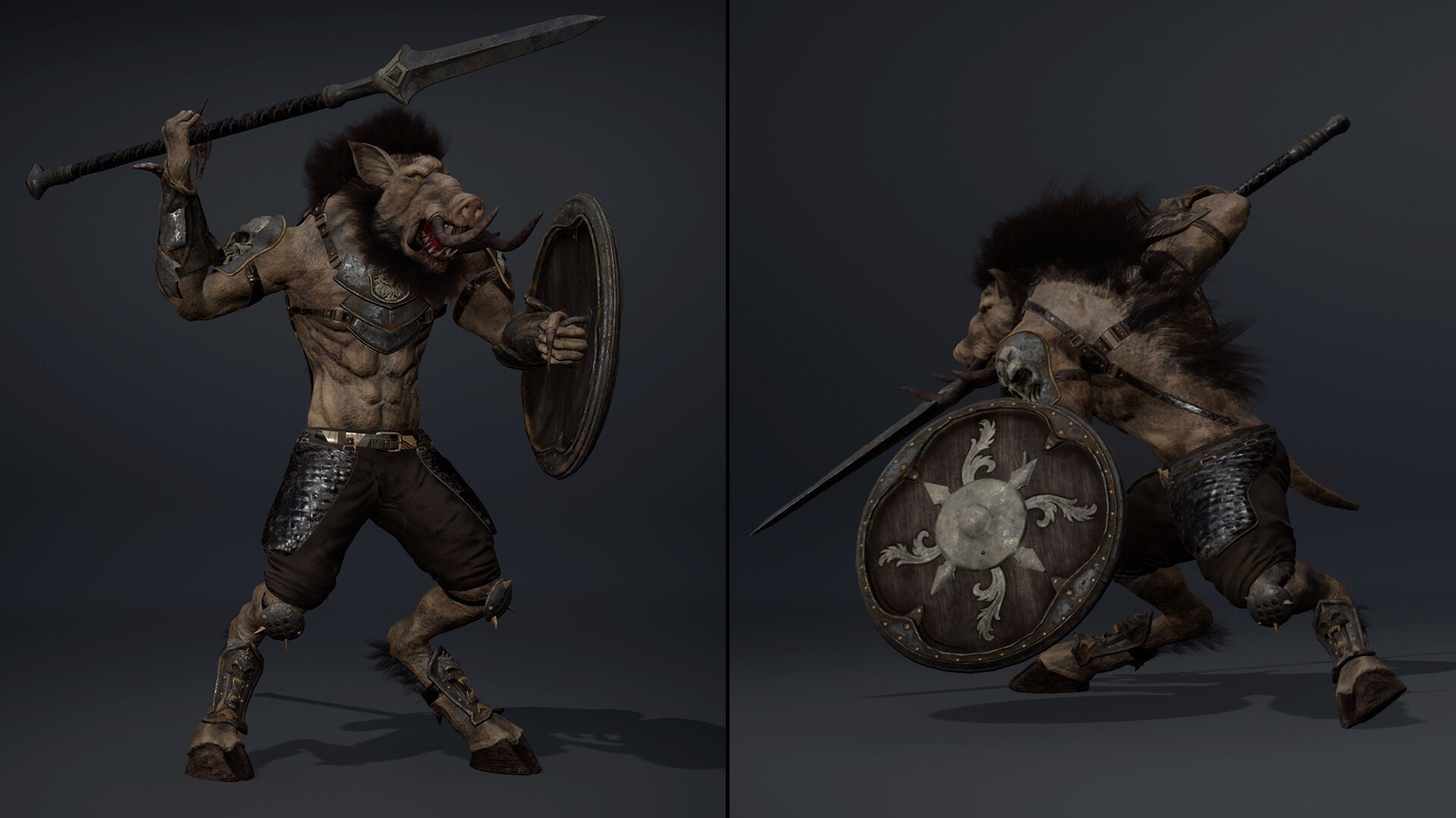 Thunder Spearman Arm2 Brutal Low-poly 3D model_7