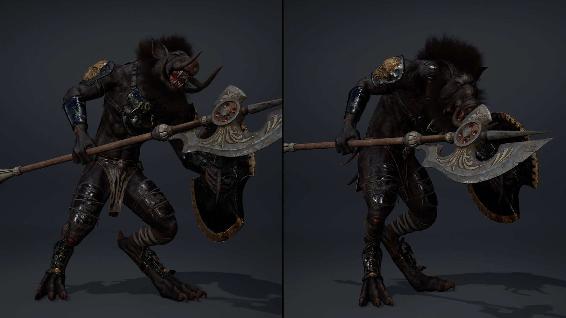 Thunder Spearman Arm1 Brutal Low-poly 3D model_13