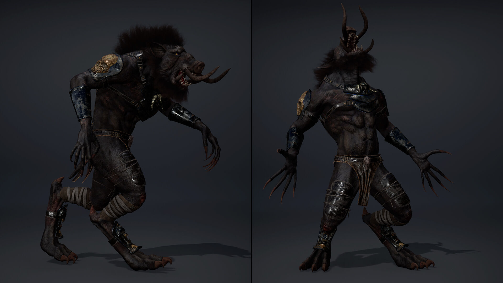 Thunder Spearman Arm1 Brutal Low-poly 3D model_16