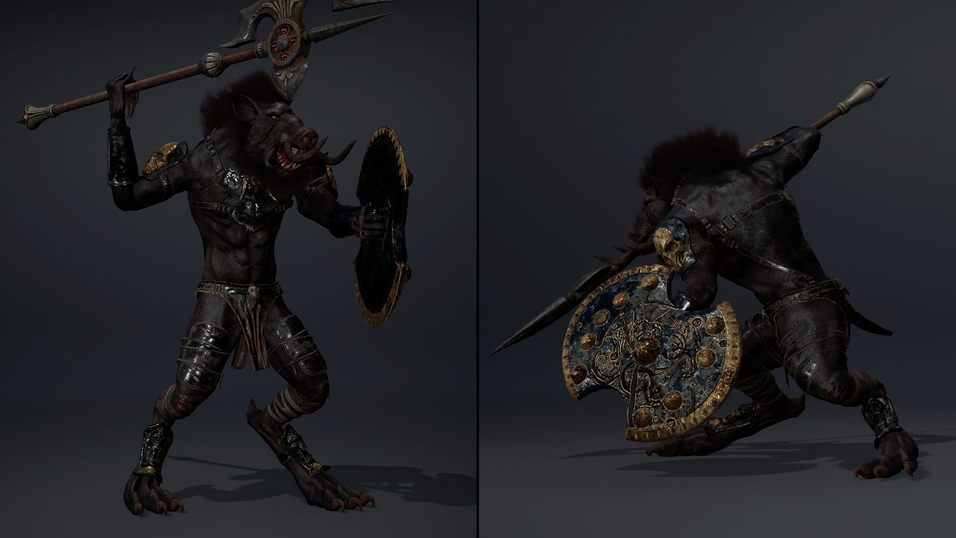 Thunder Spearman Arm1 Brutal Low-poly 3D model_8