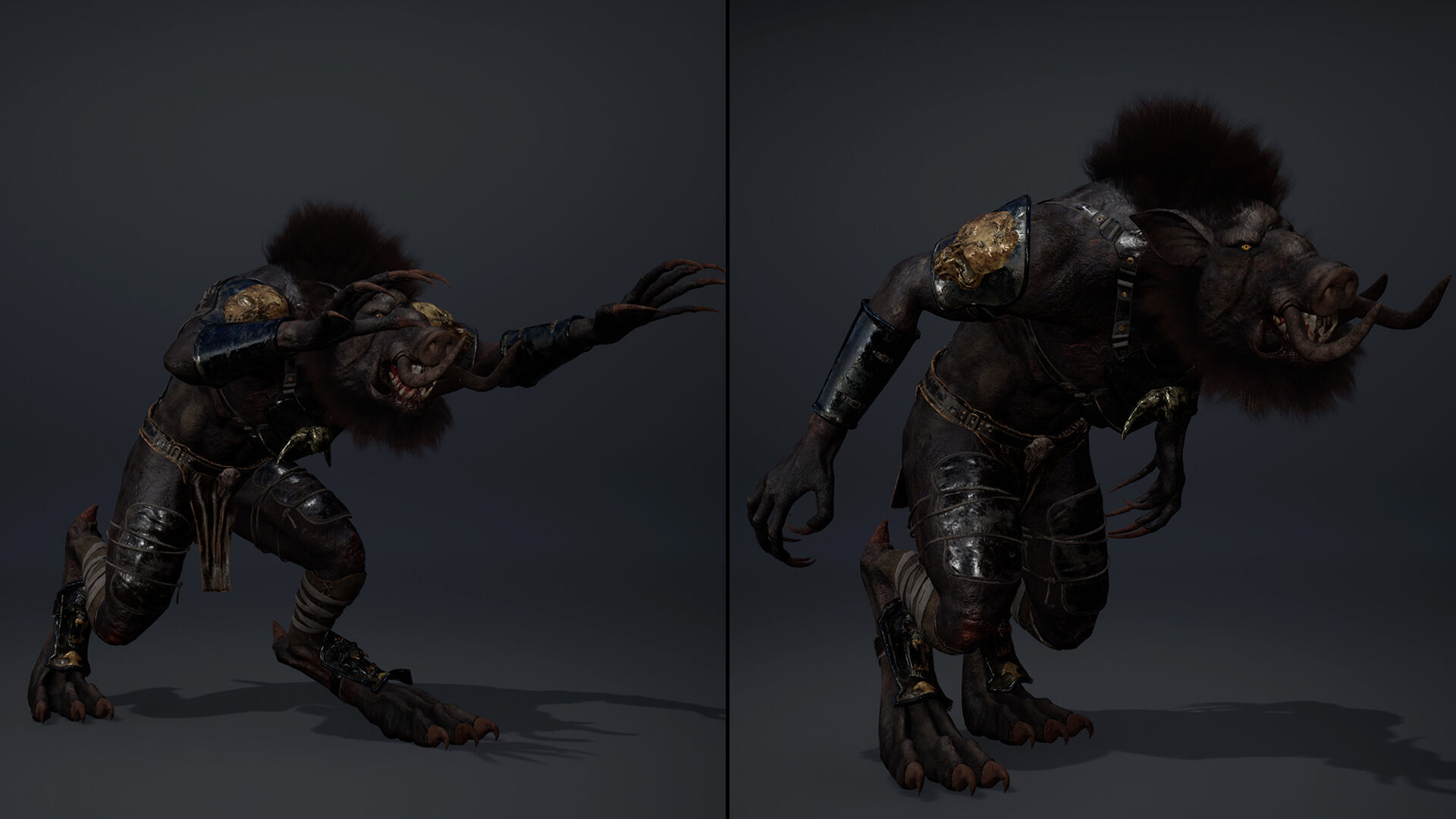 Thunder Spearman Arm1 Brutal Low-poly 3D model_15