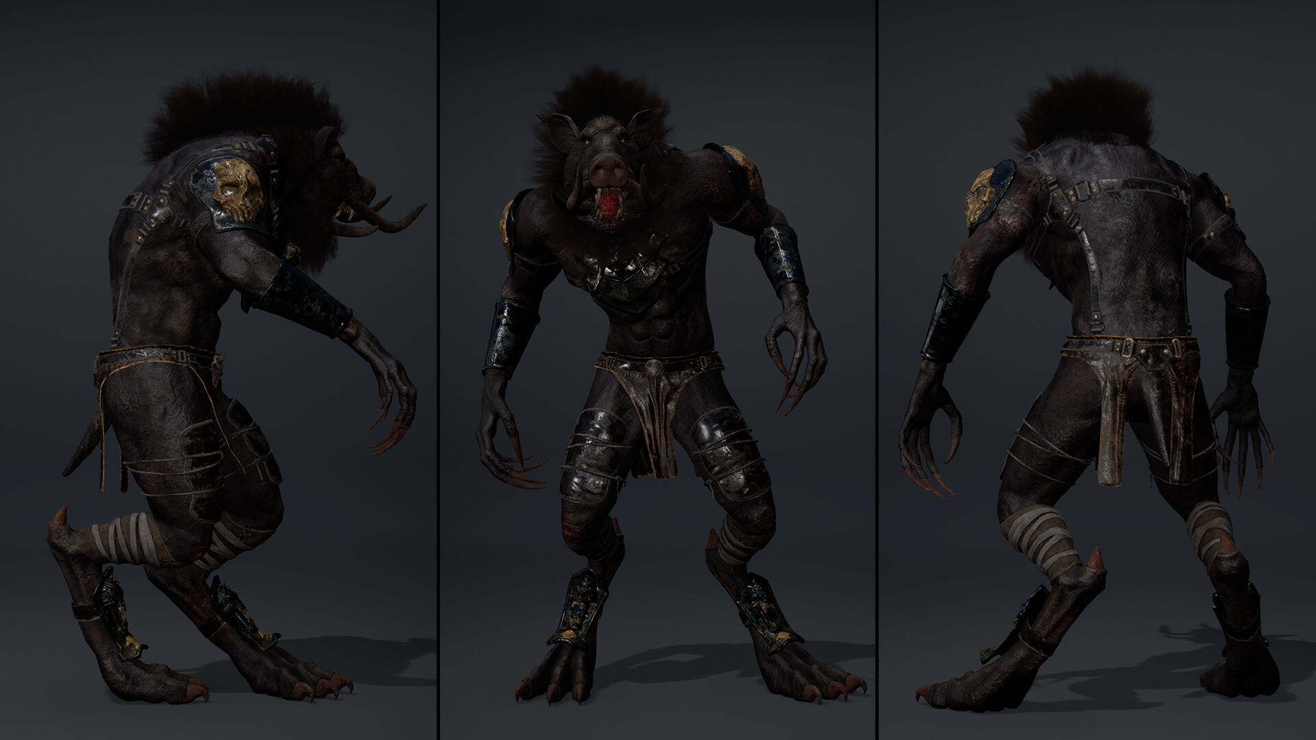 Thunder Spearman Arm1 Brutal Low-poly 3D model_17