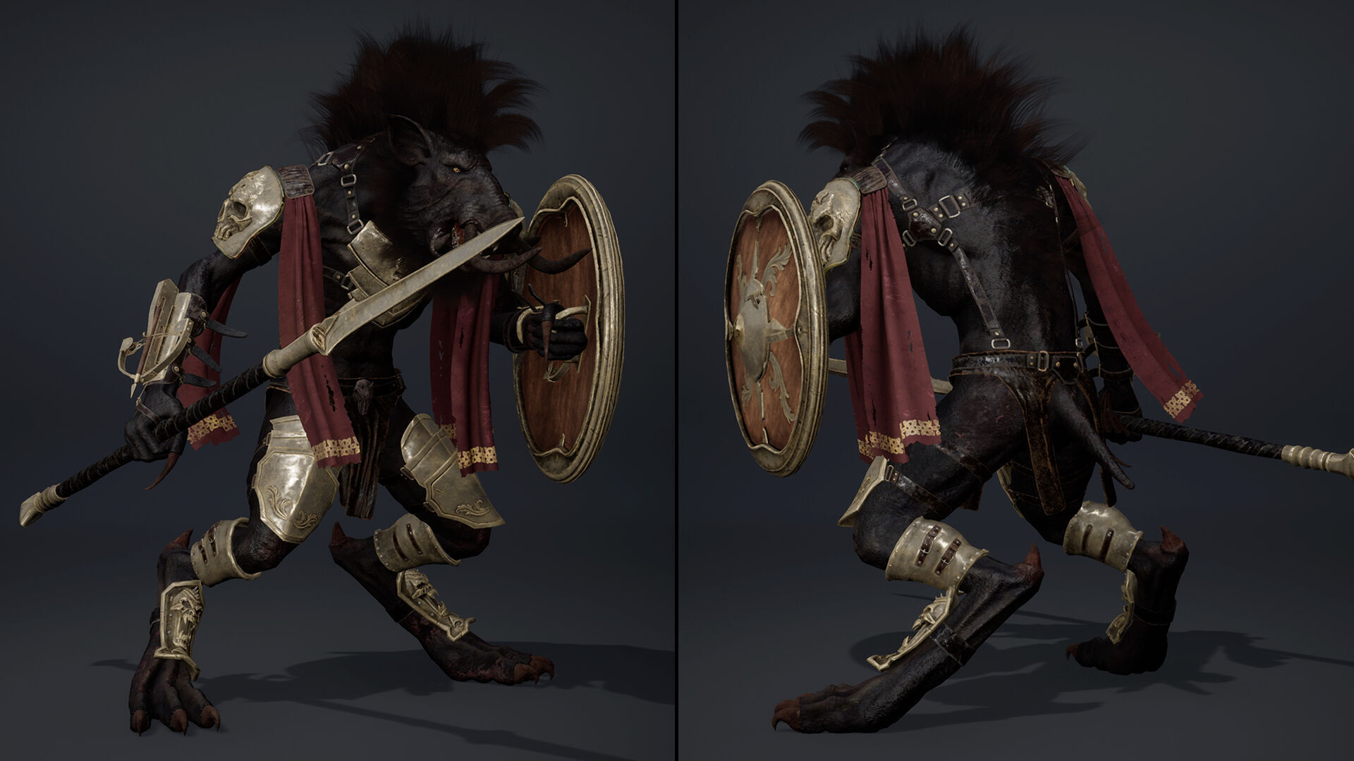 Thunder Spearman Arm1 Low-poly 3D model_5