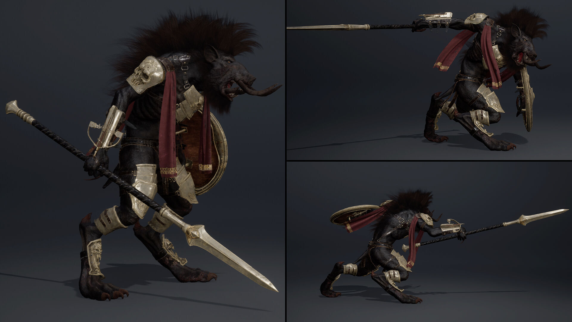 Thunder Spearman Arm1 Low-poly 3D model_8