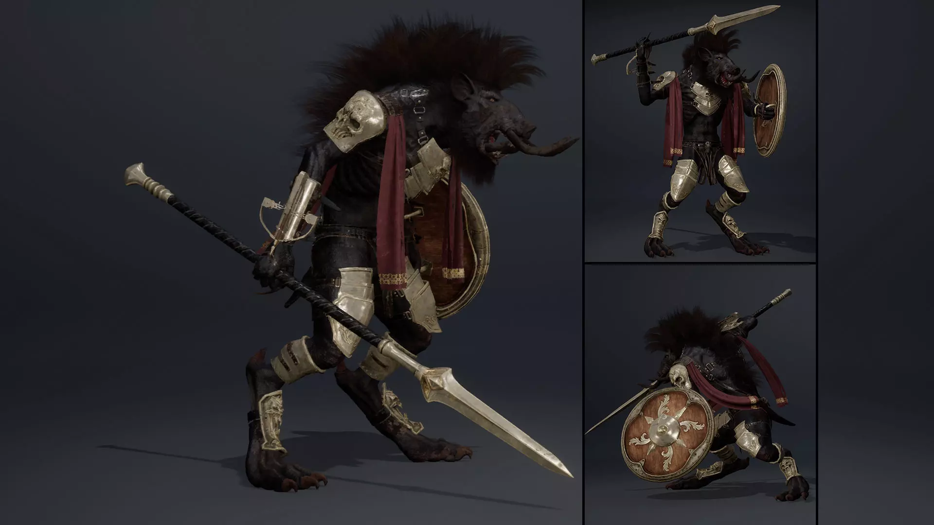 Thunder Spearman Arm1 Low-poly 3D model_0