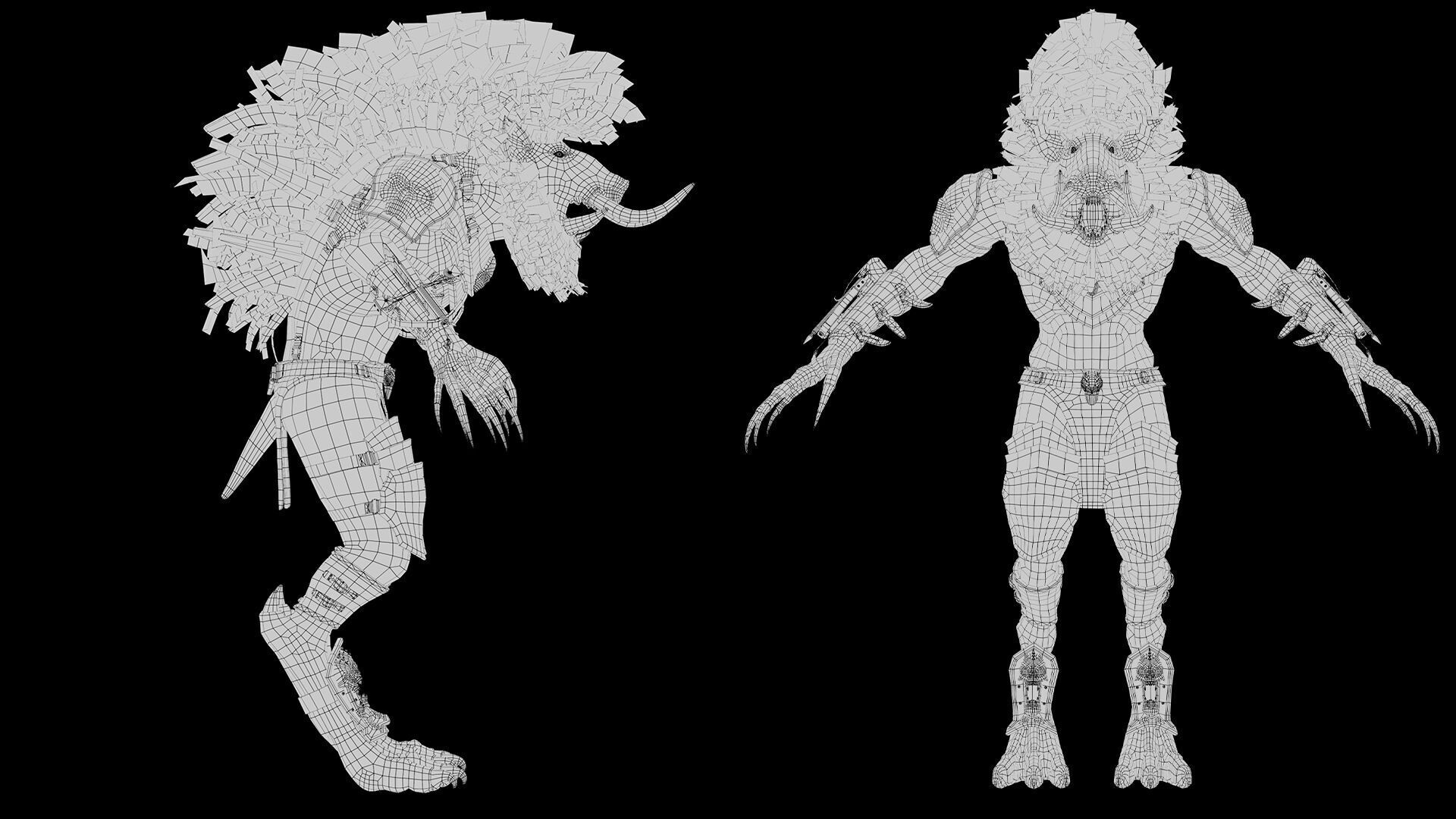 Thunder Spearman Arm1 Low-poly 3D model_22