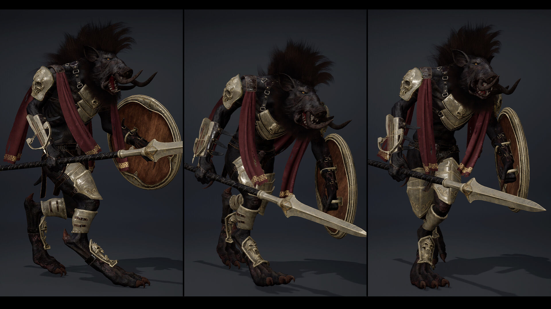 Thunder Spearman Arm1 Low-poly 3D model_13