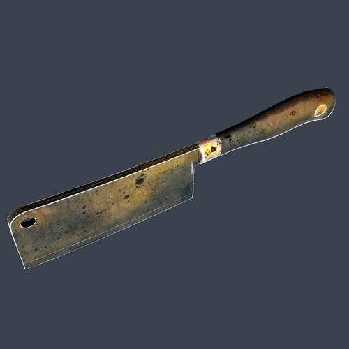Butcher knife Melee Weapon Low-poly 3D model