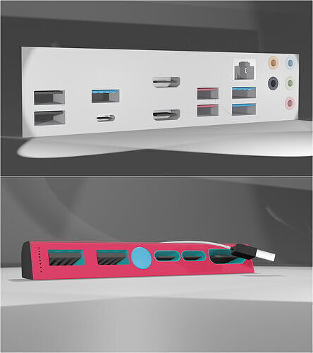 Hi-res usb hub with all ports