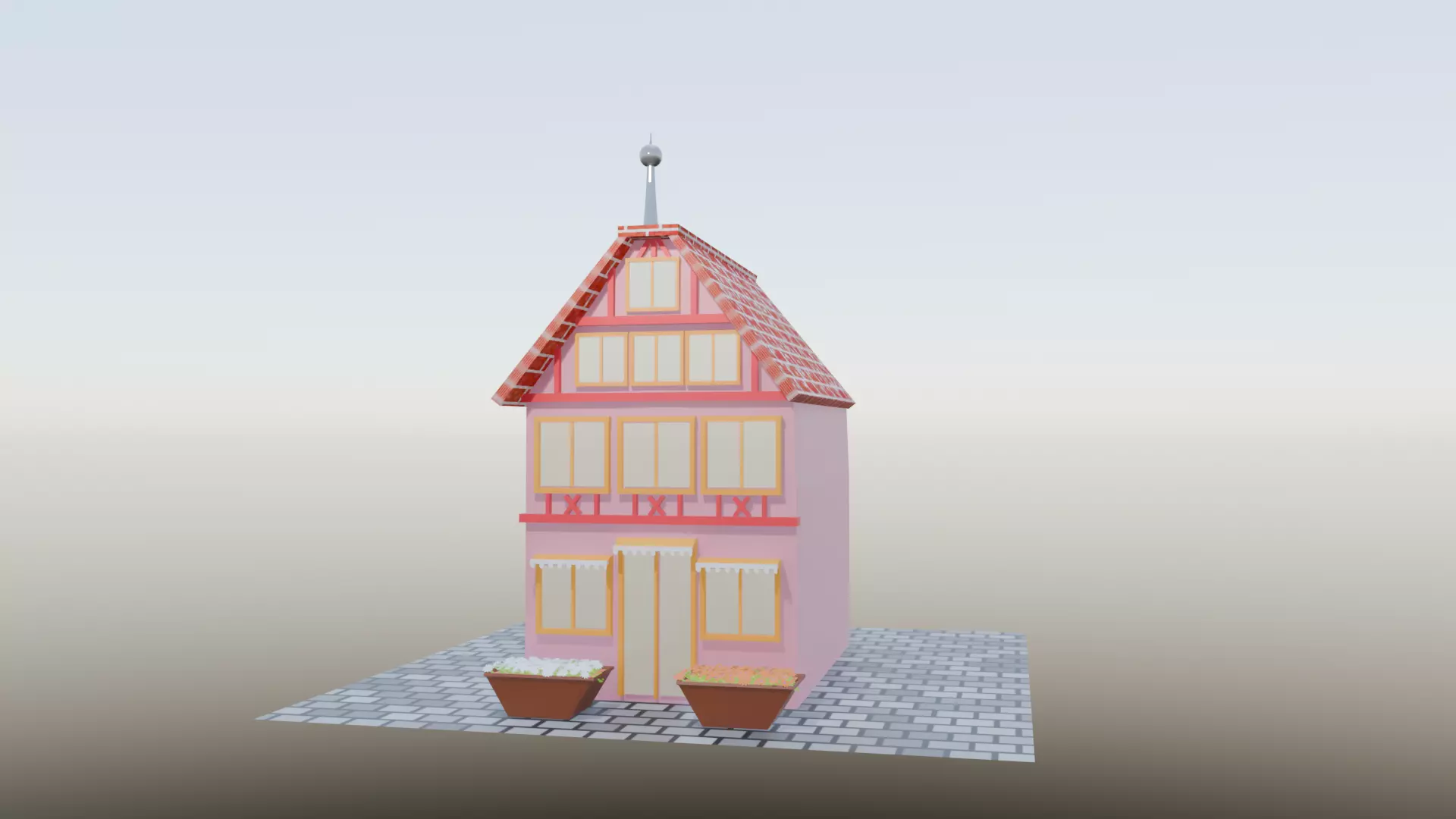 European Building Free low-poly 3D model