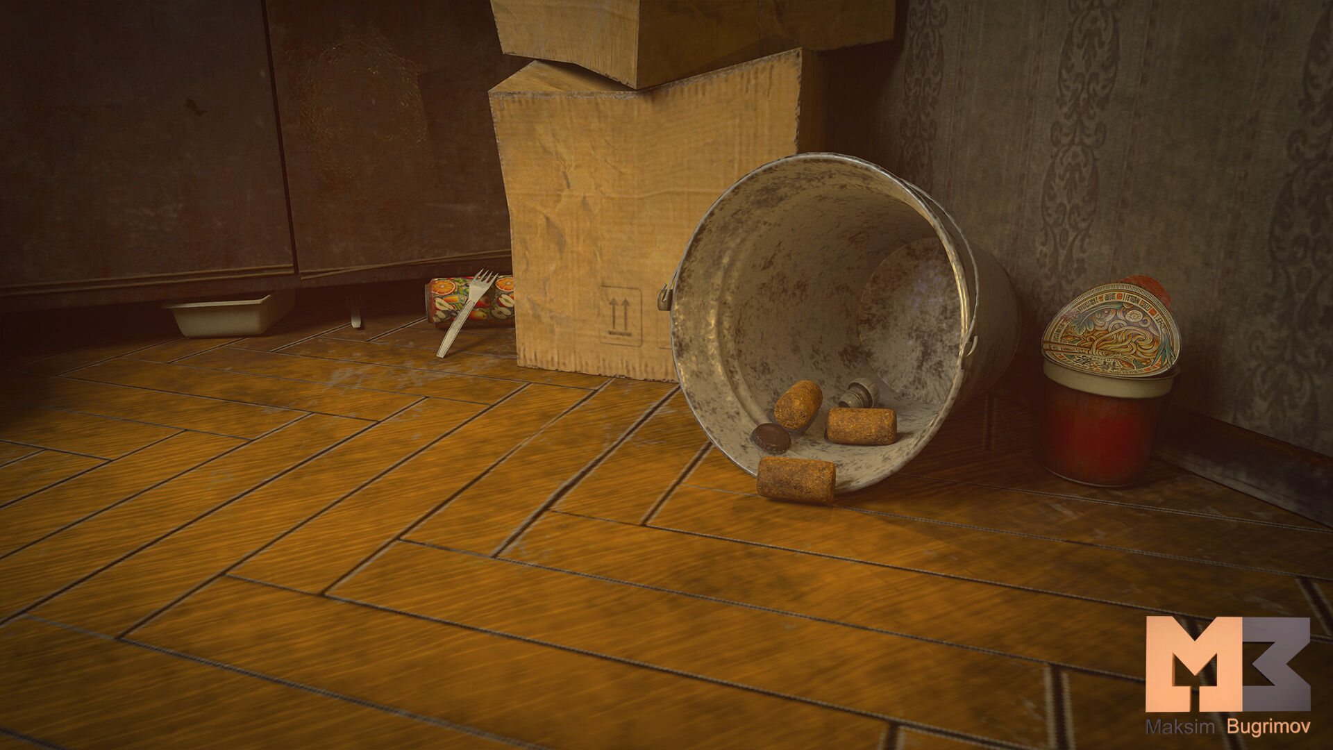 Geek Room Low-poly 3D model_12