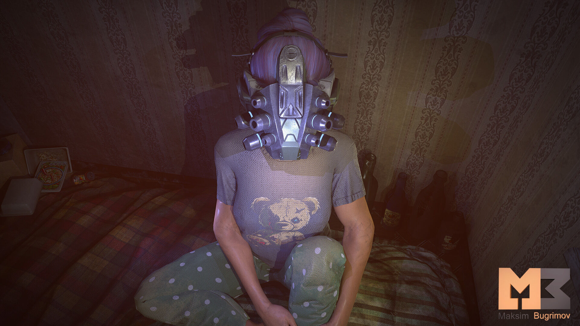 Geek Room Low-poly 3D model_19