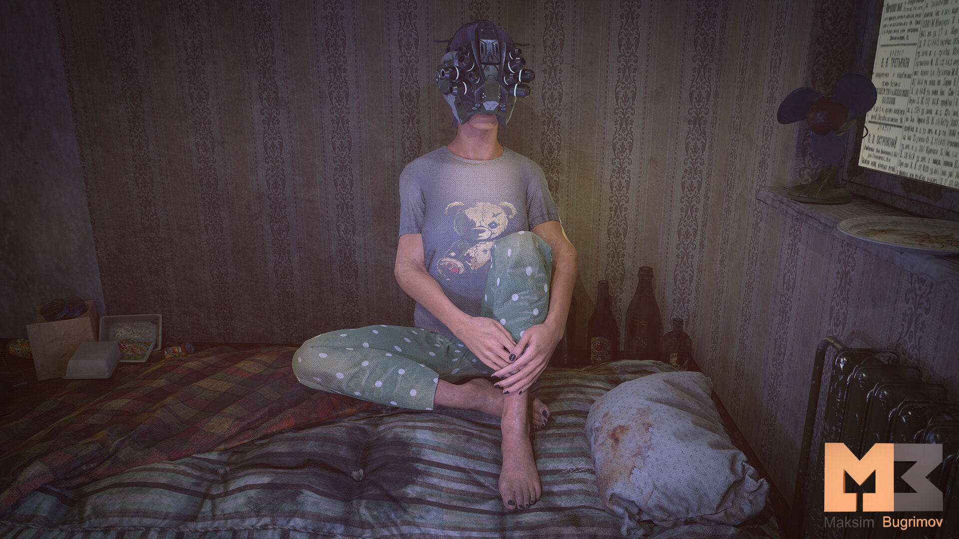 Geek Room Low-poly 3D model_22