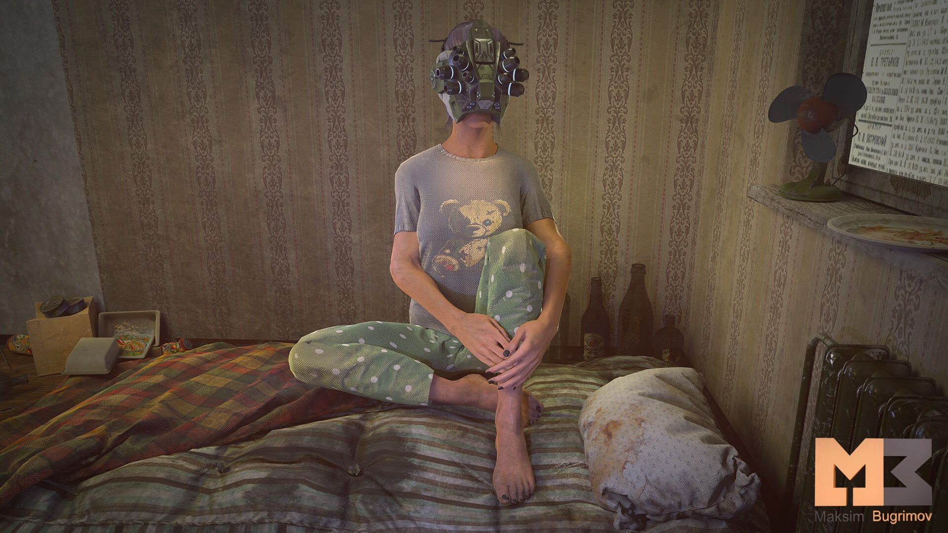 Geek Room Low-poly 3D model_14