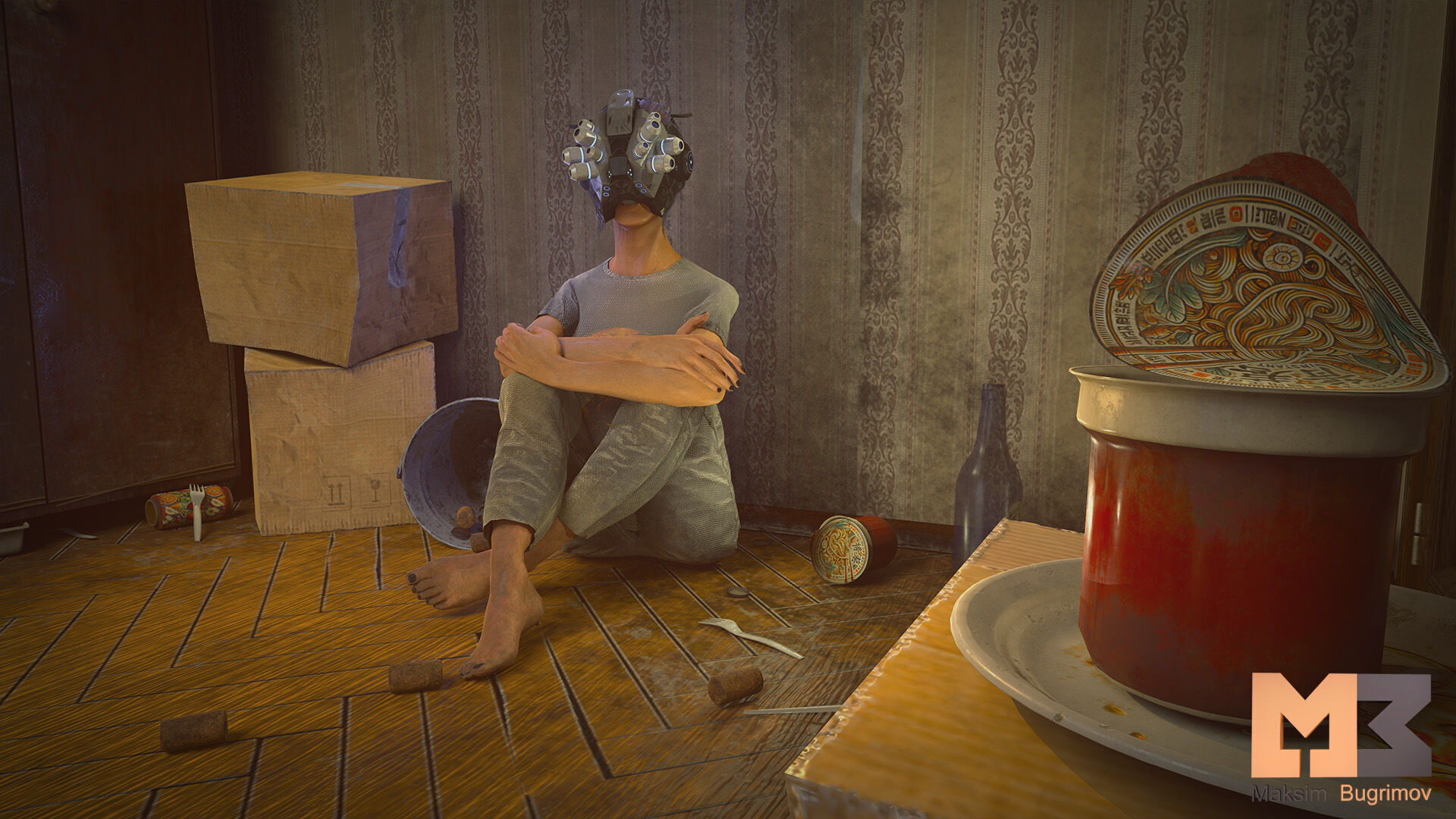 Geek Room Low-poly 3D model_15