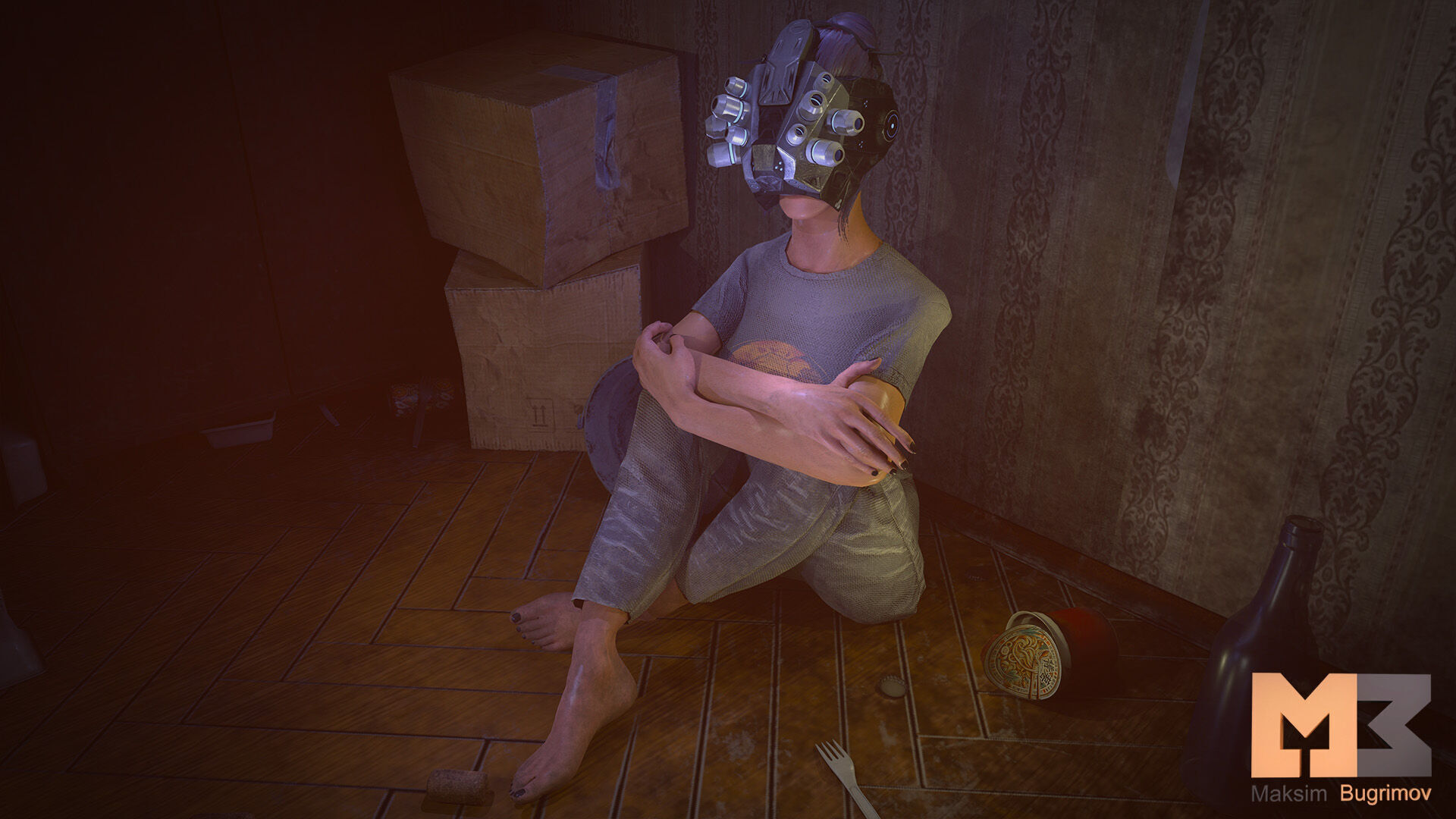 Geek Room Low-poly 3D model_18