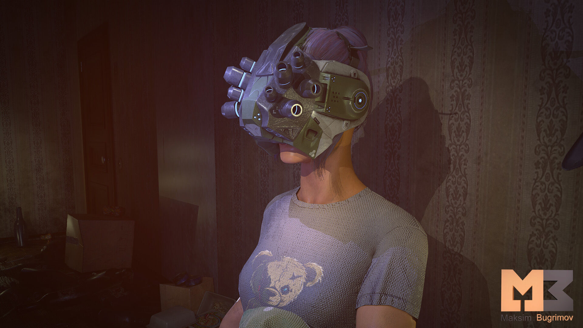 Geek Room Low-poly 3D model_17