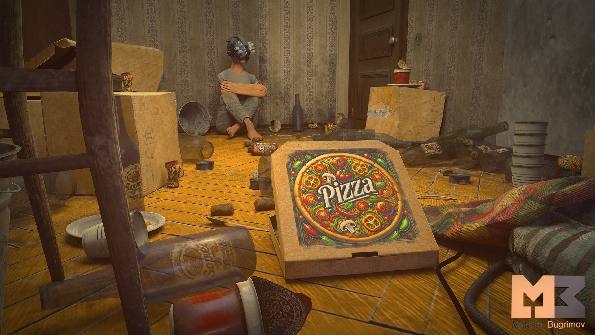 Geek Room Low-poly 3D model_9