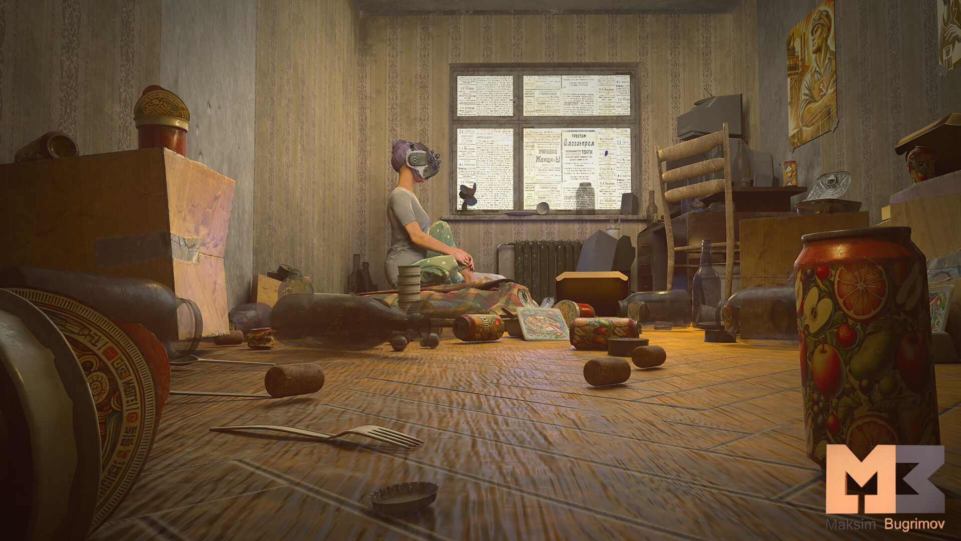 Geek Room Low-poly 3D model_8