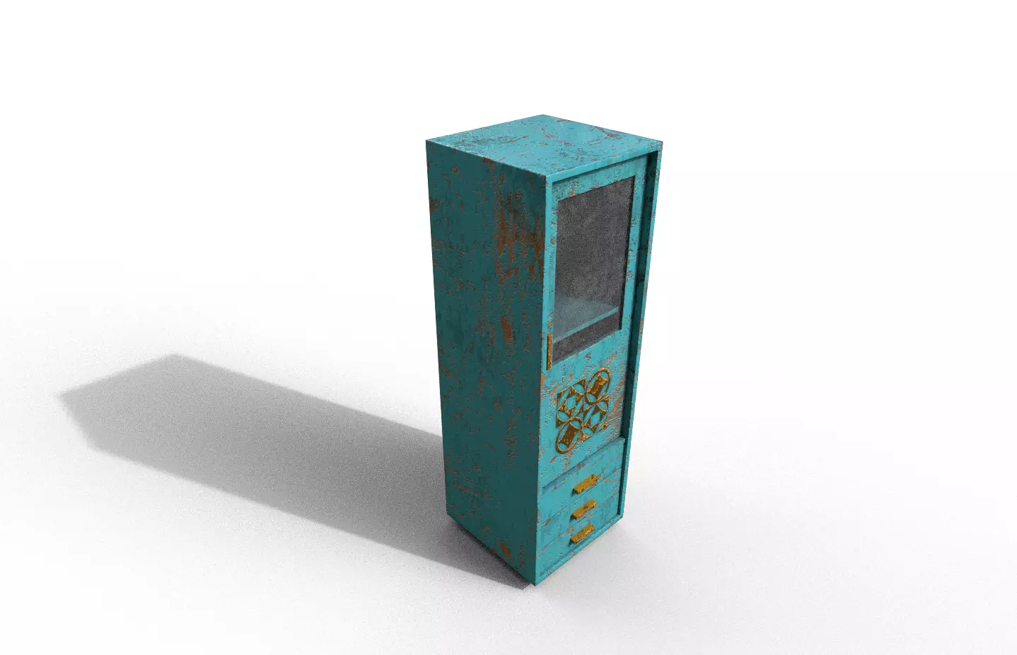 Old Modern Furniture 3D Model Terror Low-poly 3D model_0