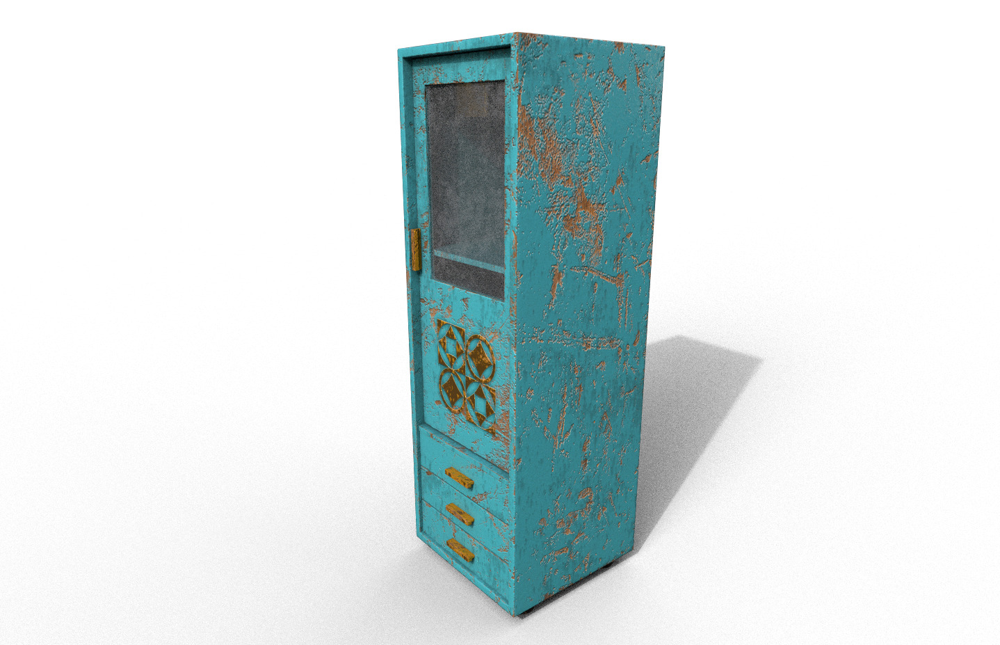 Old Modern Furniture 3D Model Terror Low-poly 3D model_2