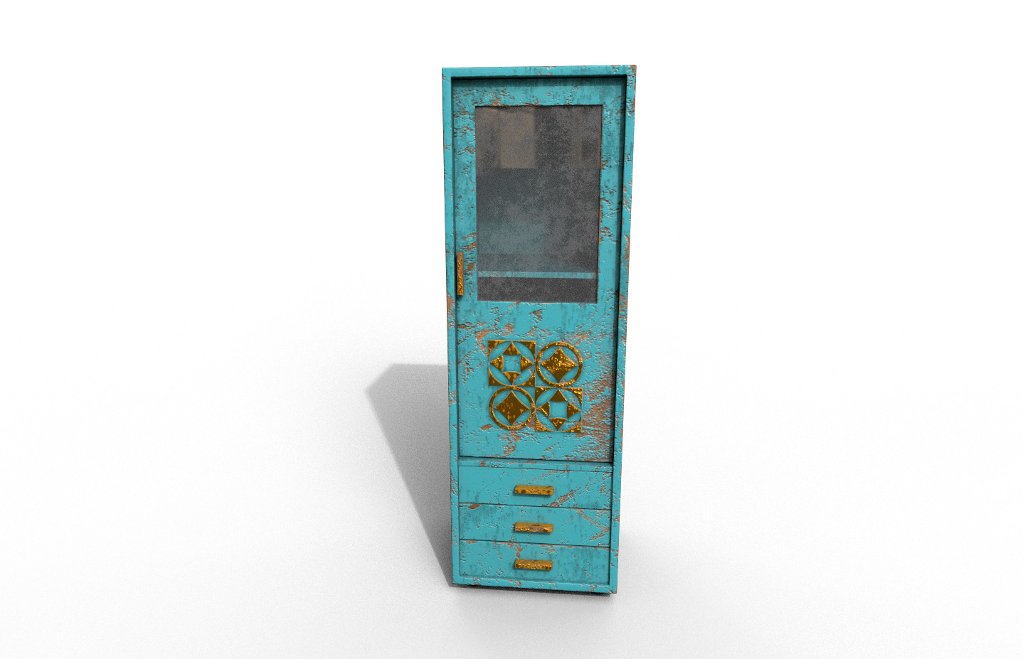 Old Modern Furniture 3D Model Terror Low-poly 3D model_1