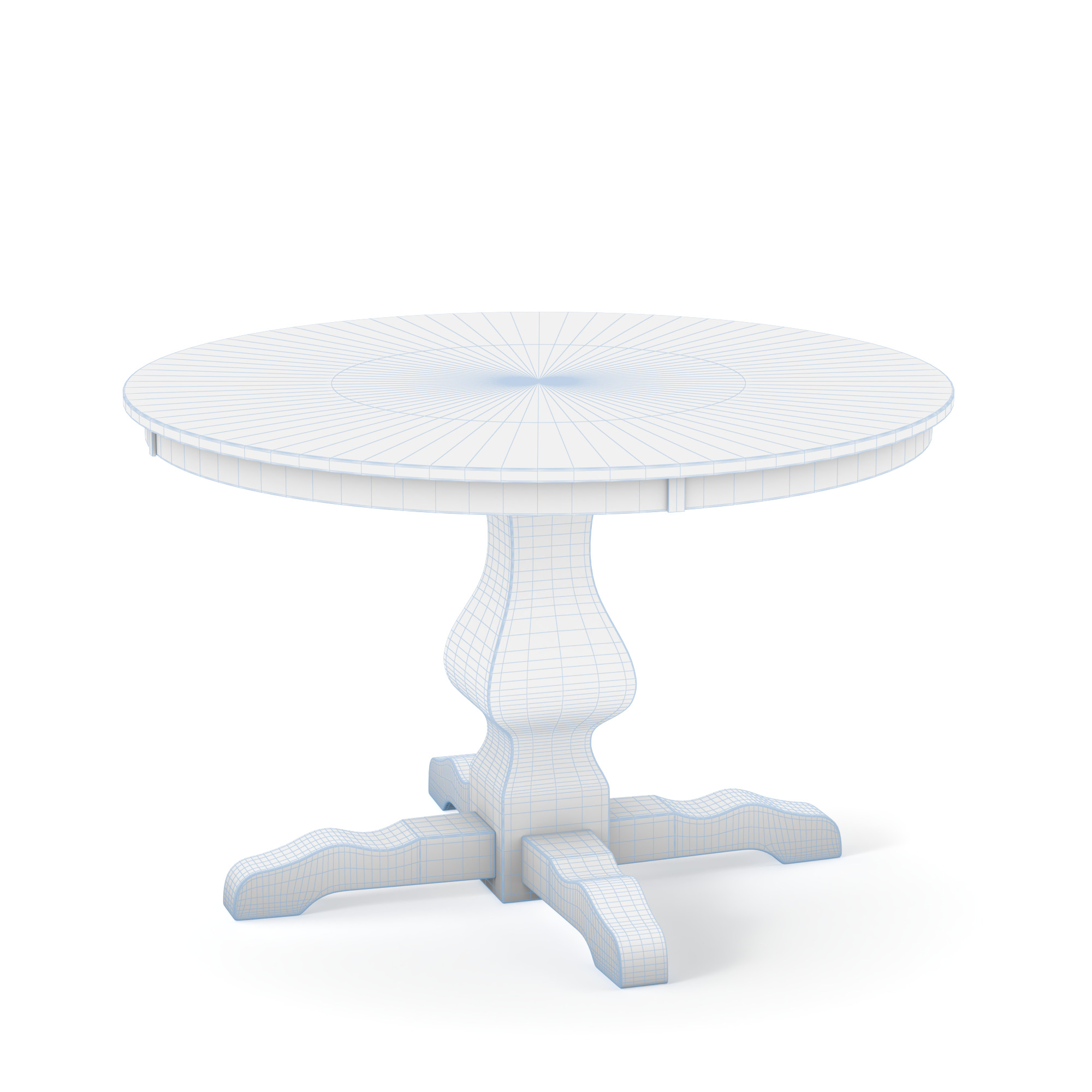 Dining Table 3D model_7