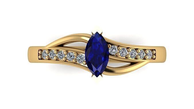 The Marquise Ring 3D print model