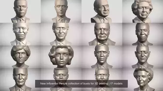 New Influential People collection of busts for 3D printing 