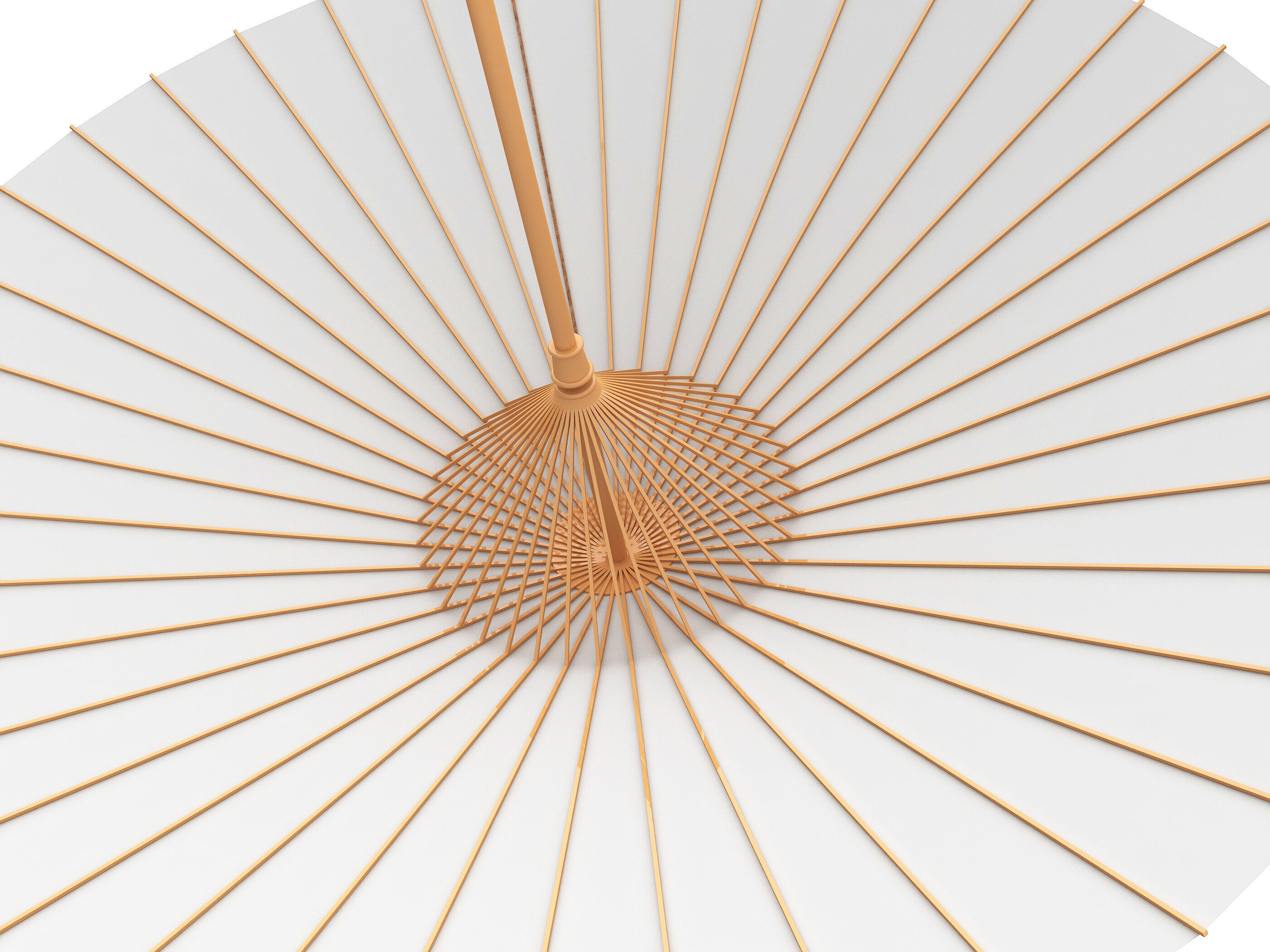 oilpaper umbrella Low-poly 3D model_2