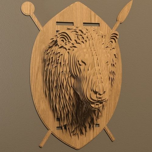 Lion head 3D print model