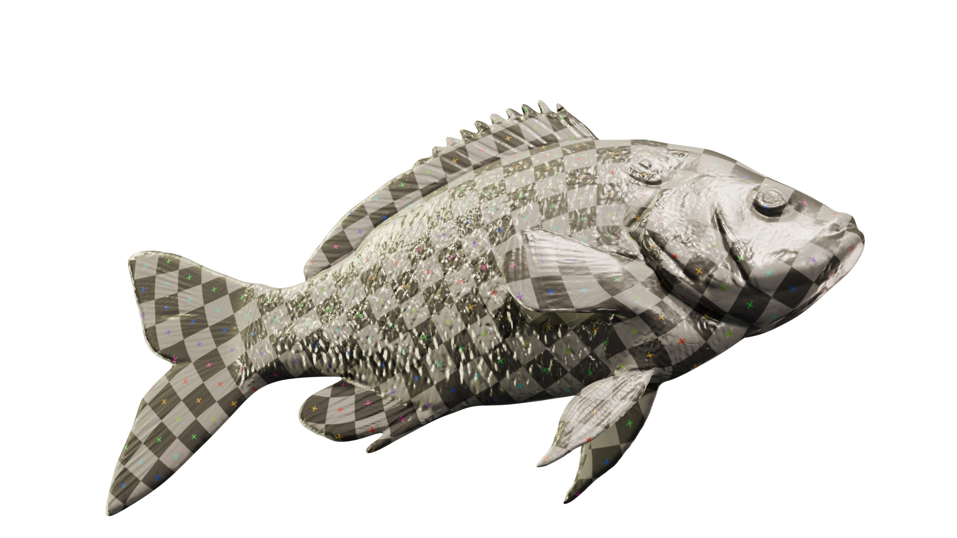 Red Snapper Fish Mid Poly 3D Model for Render and Concept Use Low-poly 3D model_8