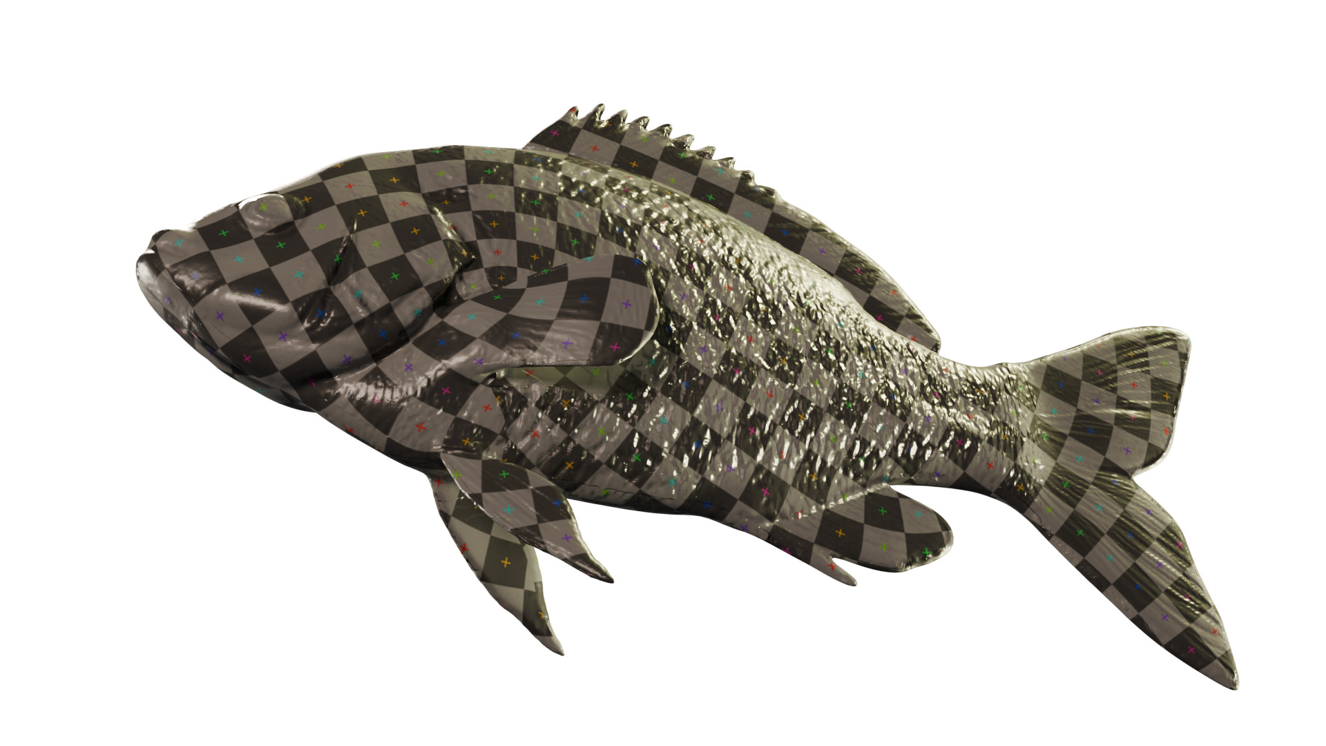 Red Snapper Fish Mid Poly 3D Model for Render and Concept Use Low-poly 3D model_9