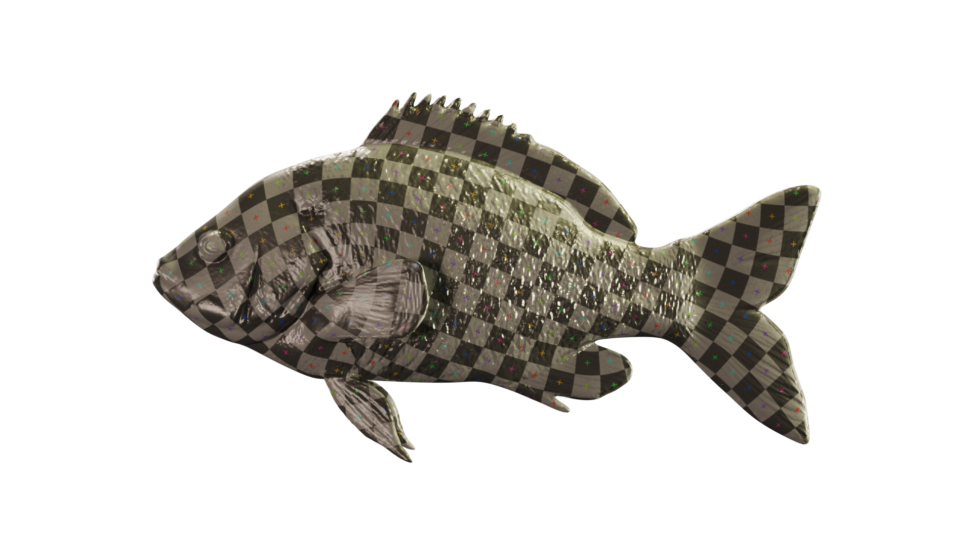 Red Snapper Fish Mid Poly 3D Model for Render and Concept Use Low-poly 3D model_6