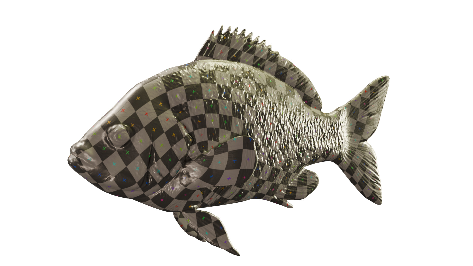 Red Snapper Fish Mid Poly 3D Model for Render and Concept Use Low-poly 3D model_7