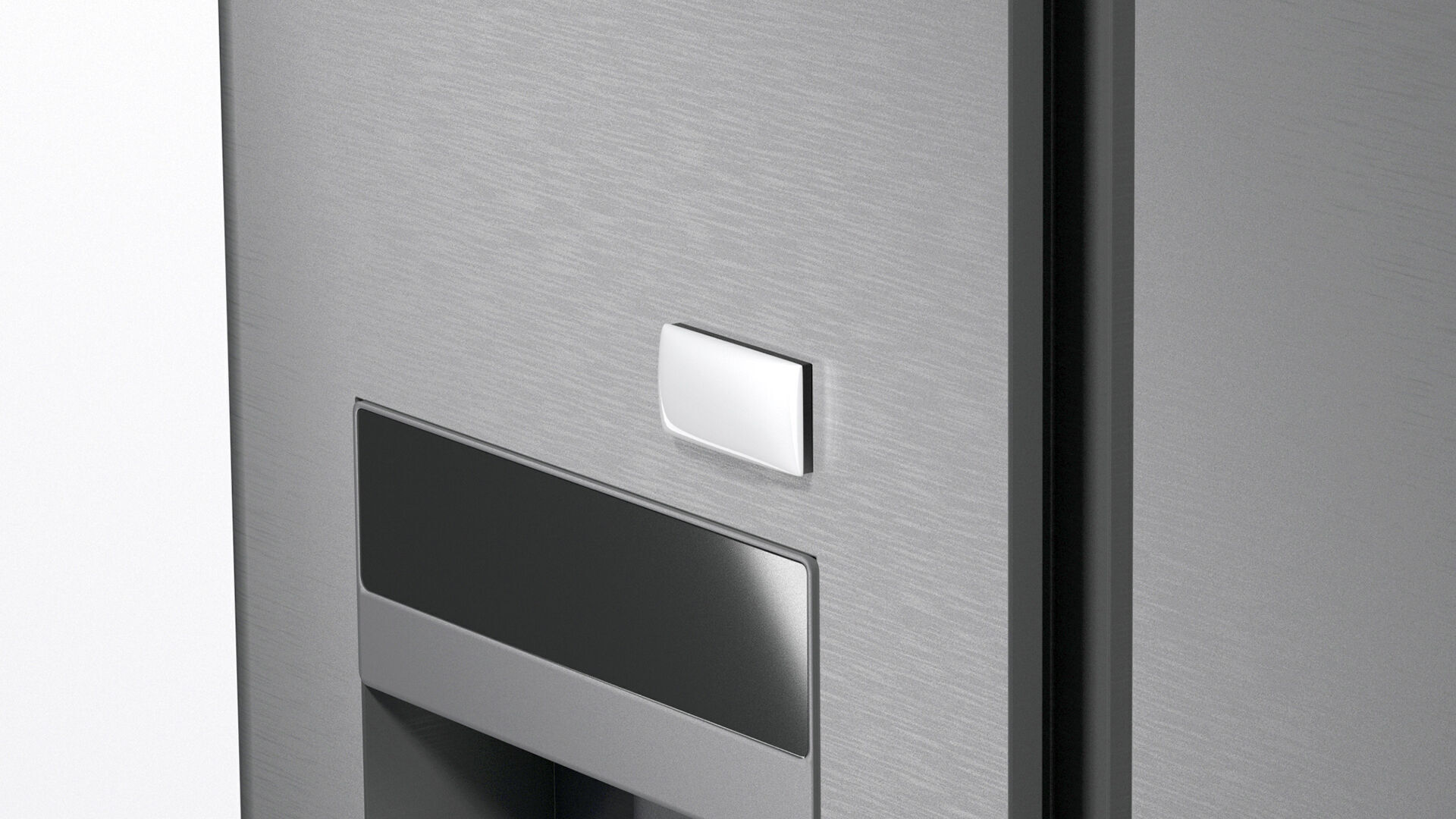 White Rectangle Magnet - magnetic souvenir on refrigerator 3D model_2