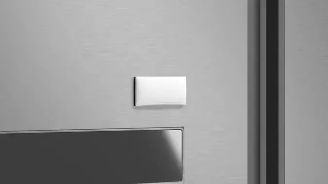 White Rectangle Magnet - magnetic souvenir on refrigerator 3D model