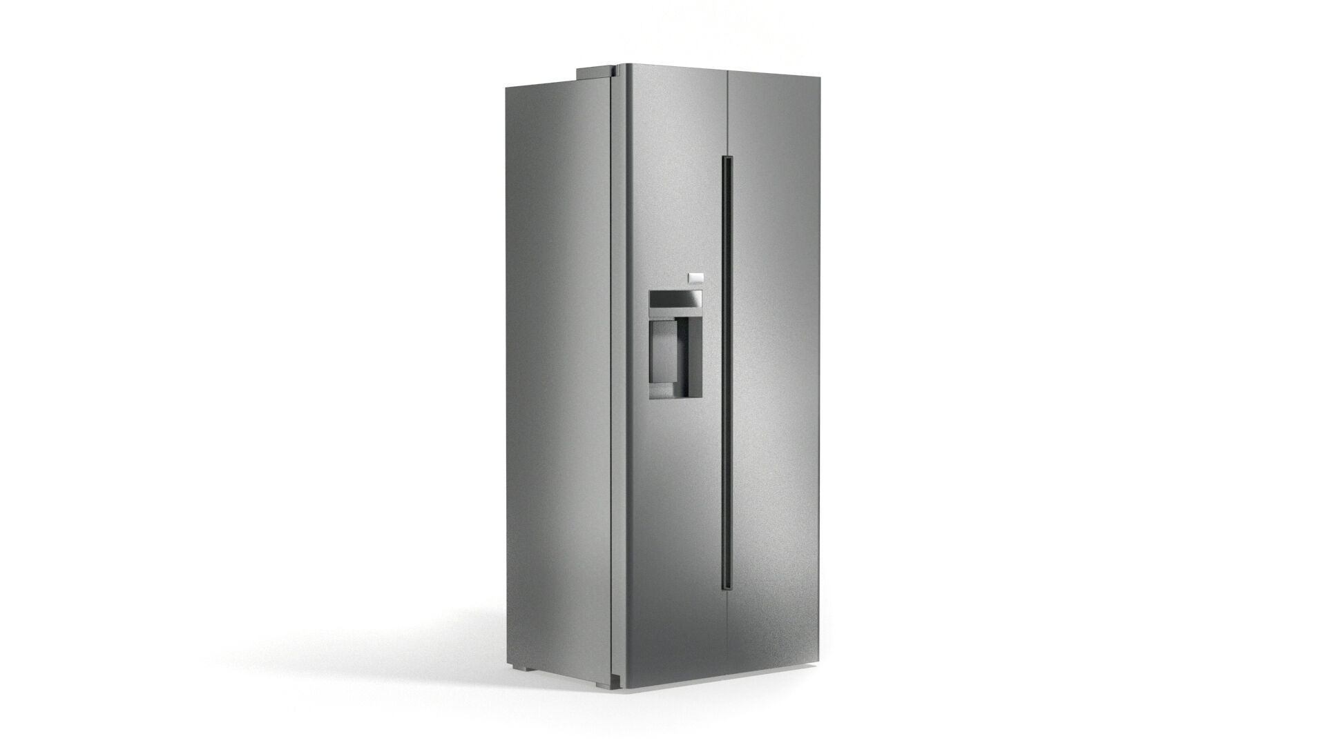 White Rectangle Magnet - magnetic souvenir on refrigerator 3D model_3