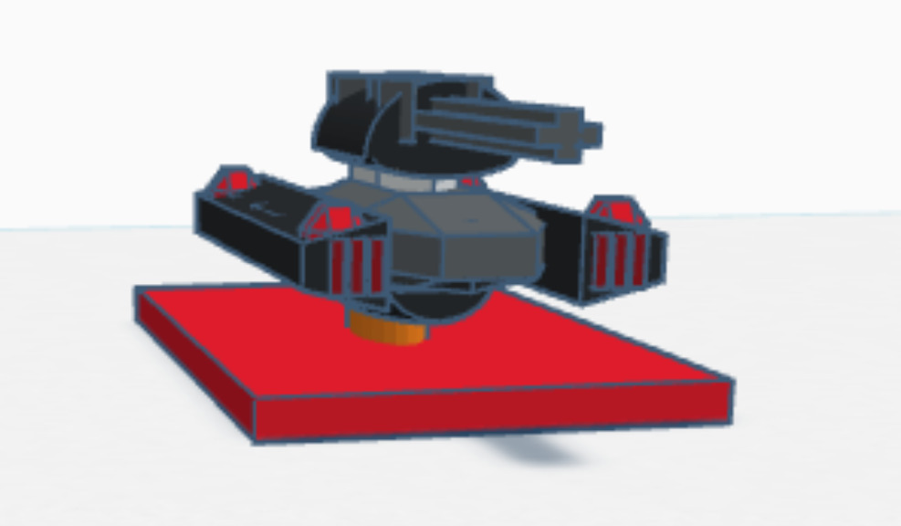 robotic attack tank 3D model_1