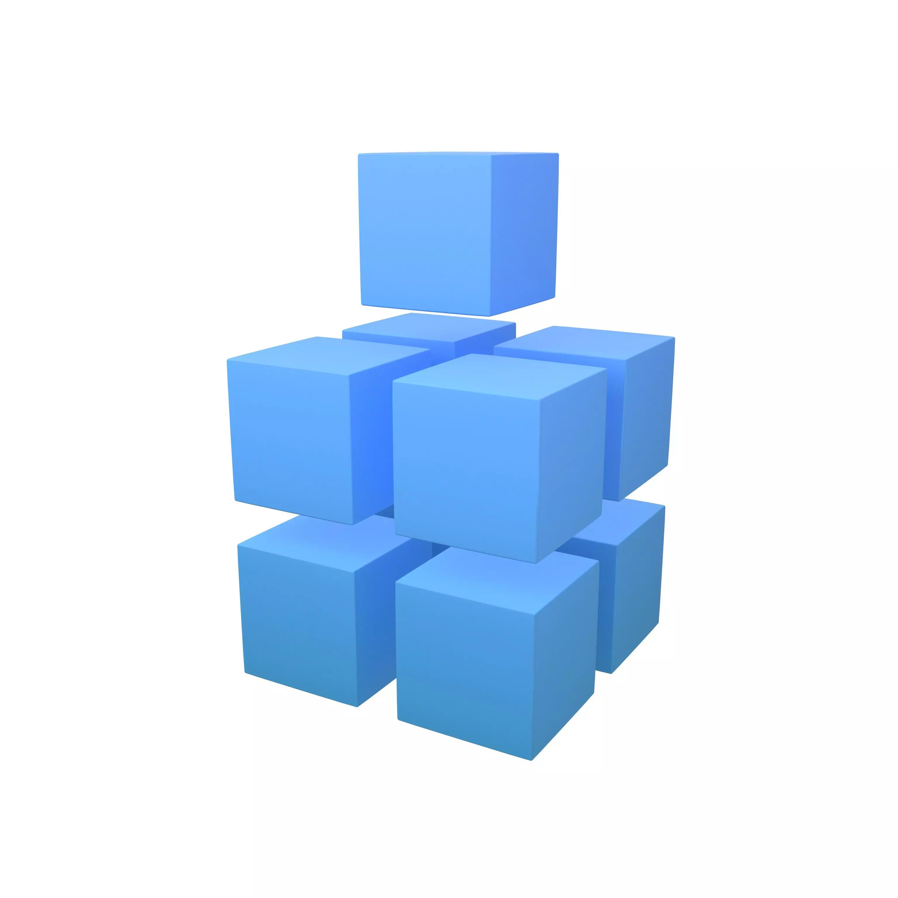 Building Blocks Concept Icon v1 002 Low-poly 3D model_0